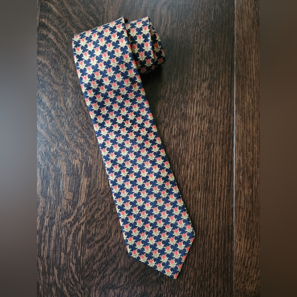 Stefano Ricci Napolean Elegant 🎩 Silk Black Gold Red Necktie EUC $24